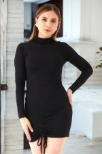 SEITLICH gerafftes MINIKLEID